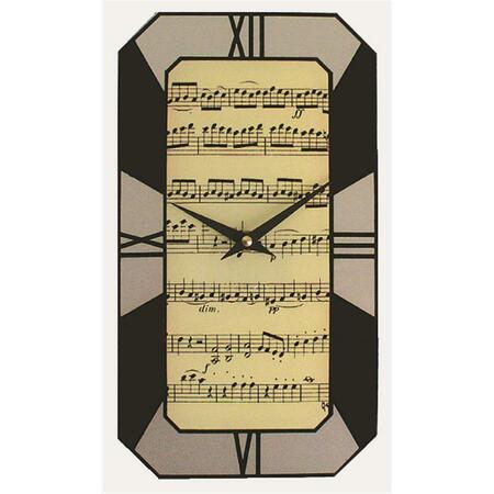 MUSIC GIFTS Art Deco Wall Clock - Black CP5A